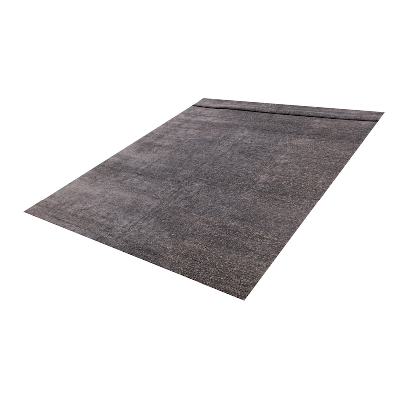 ECARPETGALLERY Hand-knotted Loreto Grey Silk Rug - 11'2 x 14'0