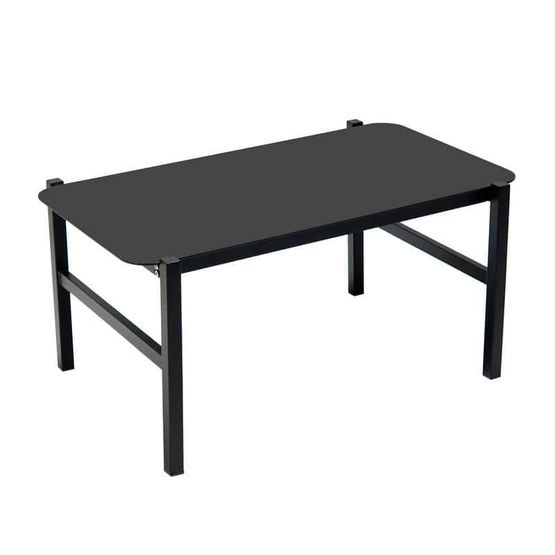 Modular Outdoor Sofa Set with Tempered Glass Table for Garden, Patio, Balcony