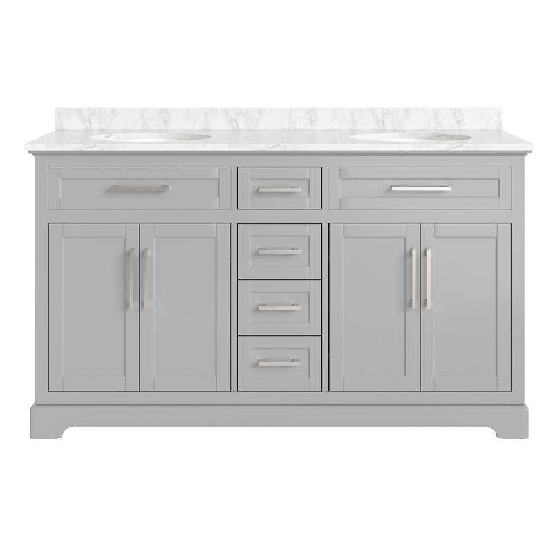 Bathroom Vanity with Marble Countertop without Mirror