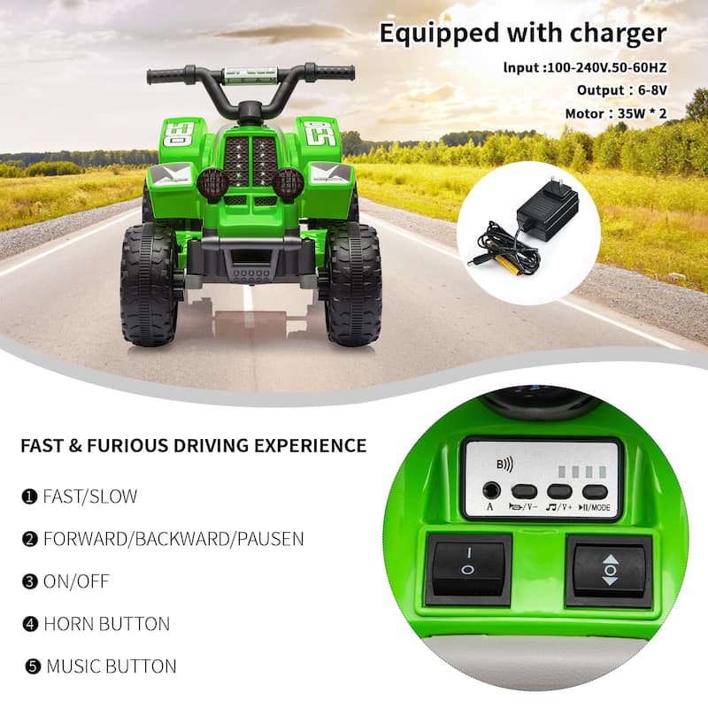 6V Kids Ride On Electric ATV