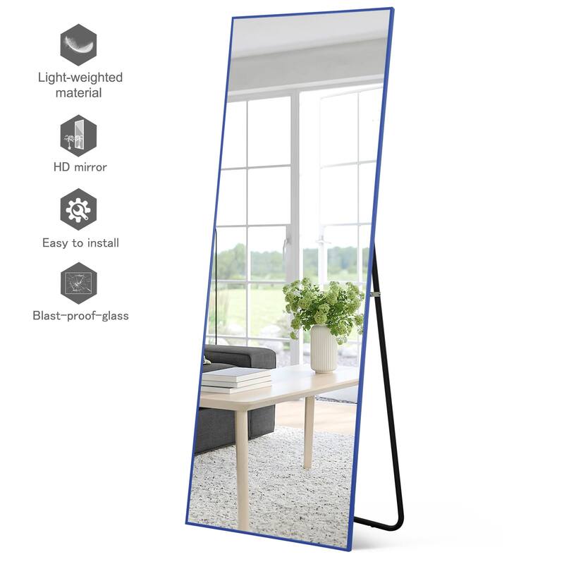 Dovelina Modern Full Length Floor Mirror - Freestanding Vanity Mirror for Bathroom or Living Space