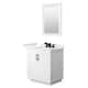 Option White, Black Trim, White Quartz Top