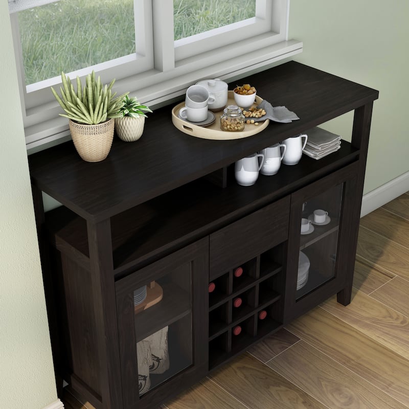 DH BASIC Transitional Espresso 9-bottle Storage Buffet by Denhour