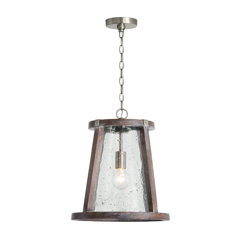 Connor 1-light Black Wash/ Matte Nickel Hanging Pendant - Black Wash/ Matte Nickel