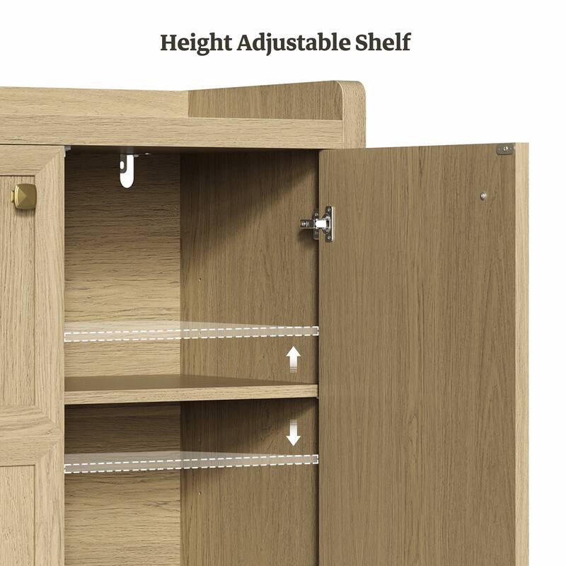 Multifunctional Minimalist Side Cabinet with 3D Design