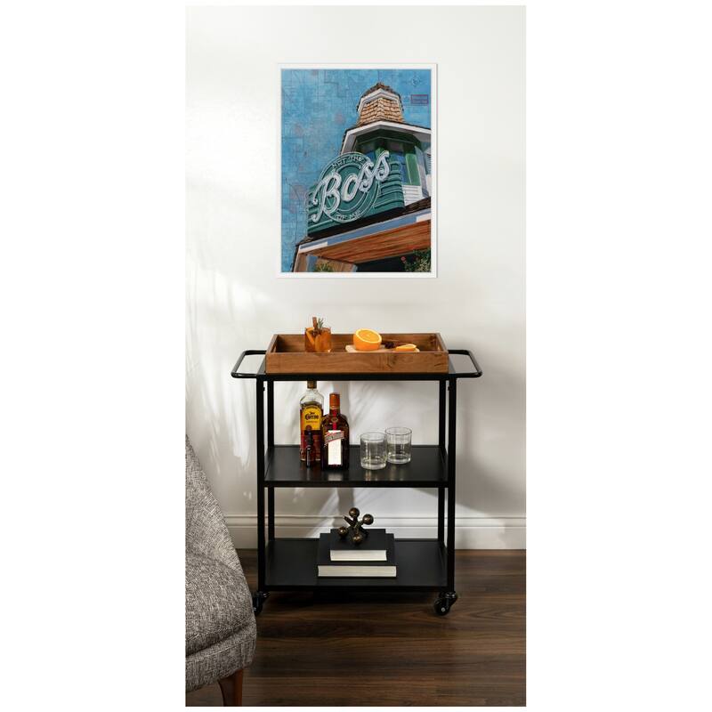 Kate and Laurel The Boss by Krista V. Allenstein Framed Canvas Wall Art Print