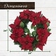preview thumbnail 2 of 3, Fraser Hill Farm 24-in. Christmas Wreath with Poinsettia Blooms