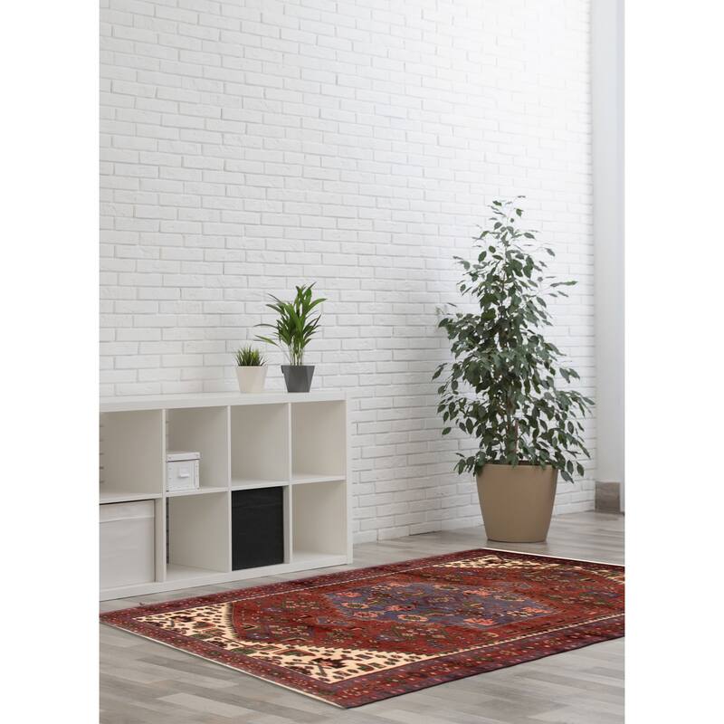 ECARPETGALLERY Hand-knotted Andelz Red Wool Rug - 3'9 x 6'4