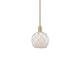Option Brushed Brass / White Glass with White Rope