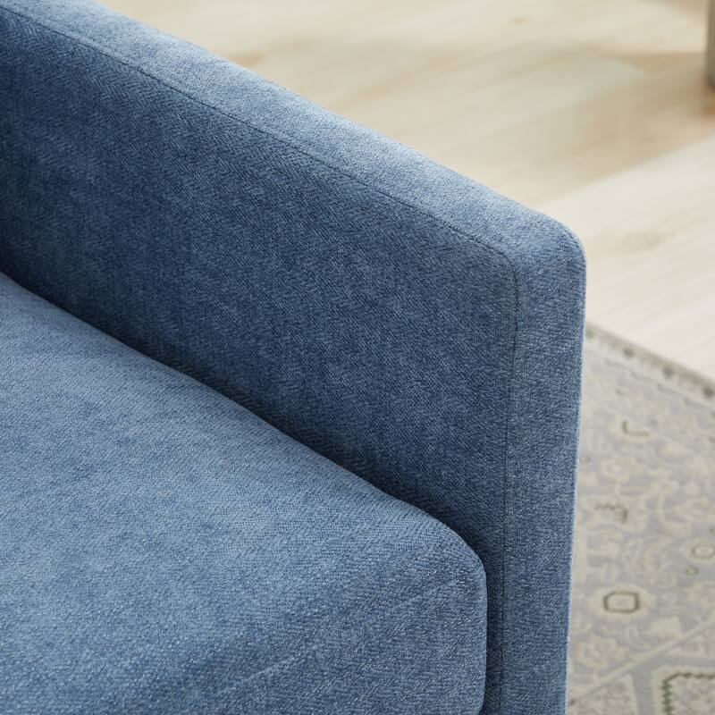 Chenille Swivel Accent Chair (Square Design)