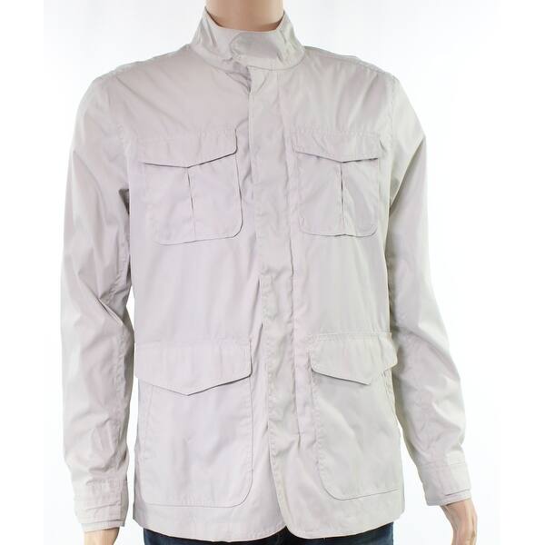 Shop Tasso Elba White Ivory Mens Size S Button Down Windbreaker