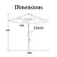 Ainfox 10ft Patio Umbrella with Lights Outdoor Solar Umbrella
