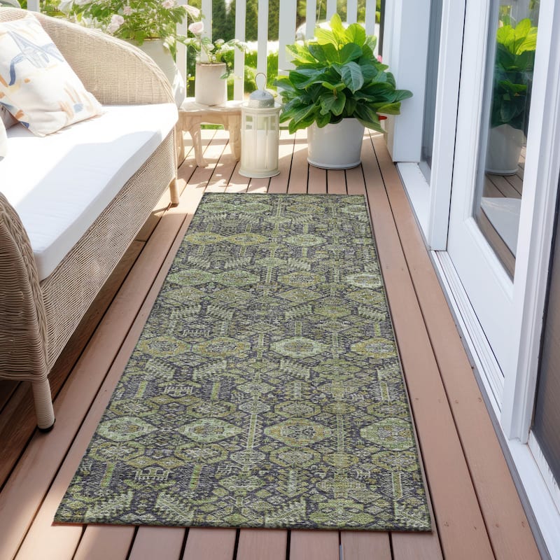 Alrimo Lush Floral Weather Resistant Classic Meets Modern Outdoor Rug