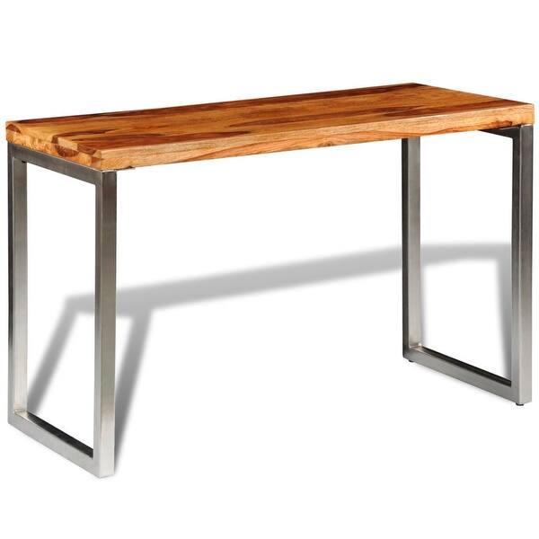 Shop Vidaxl Solid Sheesham Wood Dining Table Office Desk With