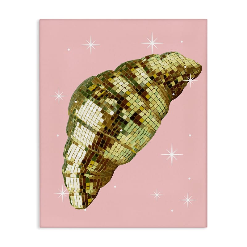 Stupell Luminous Disco Croissant Canvas Wall Art Design By Lil' Rue - 30 x 40