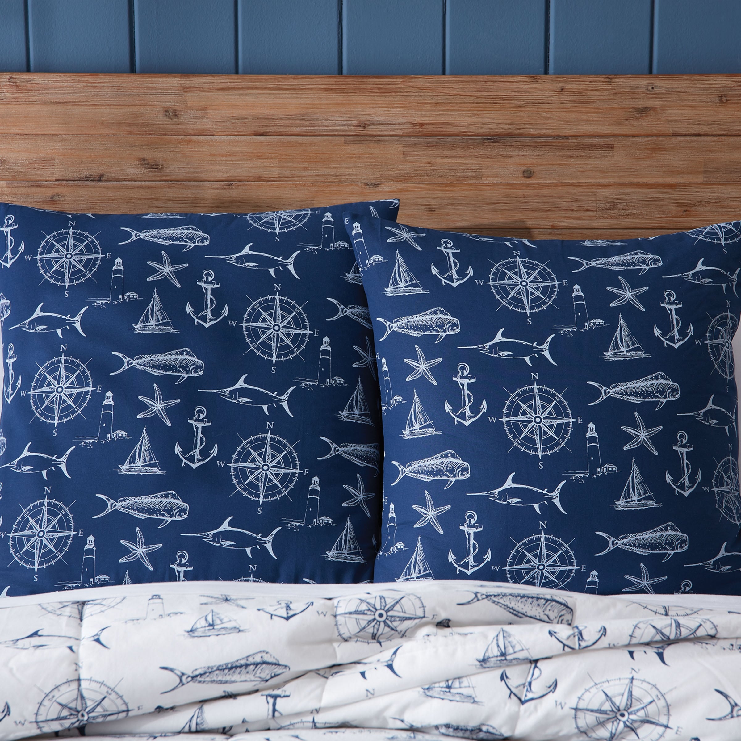 Nautical Coastal Pillow Shams Bed Bath Beyond