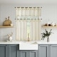 preview thumbnail 12 of 22, Archaeo Cotton Blend Button Tab Top Cafe Curtain Pair