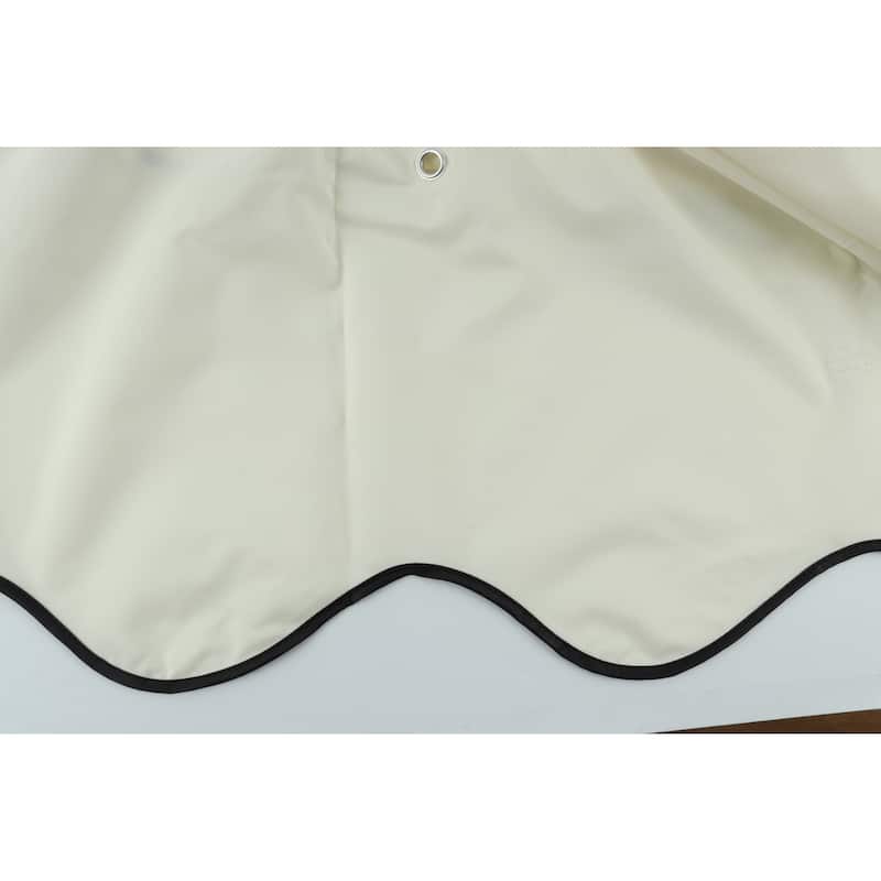 Anmytek 10x10 Ft Double Tiered Gazebo Replacement Canopy Beige 300D Polyester with PA Coating UV Protection Water Resistant Hook