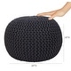 preview thumbnail 36 of 49, AANNY Designs Lychee Knitted Cotton Round Pouf Ottoman