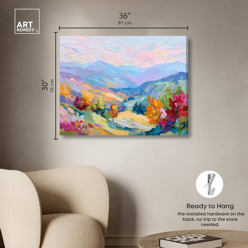 Colorful Valley I Canvas by Art Remedy, Gallery Wrapped