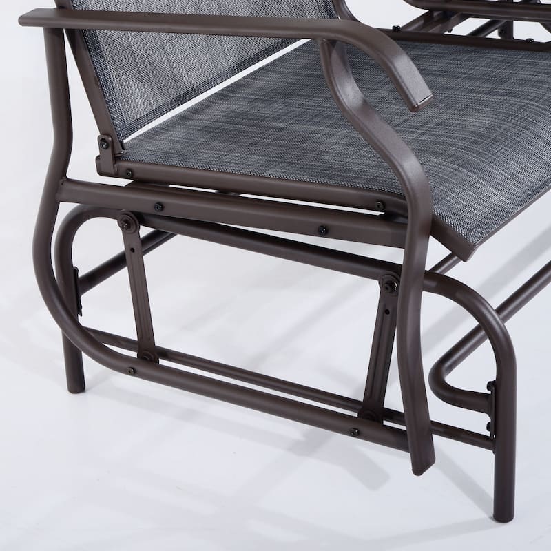 Outsunny Steel/Fabric 2-person Outdoor Swing Glider
