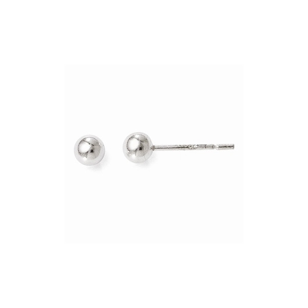 Sterling Silver Polished Ball Post Earrings