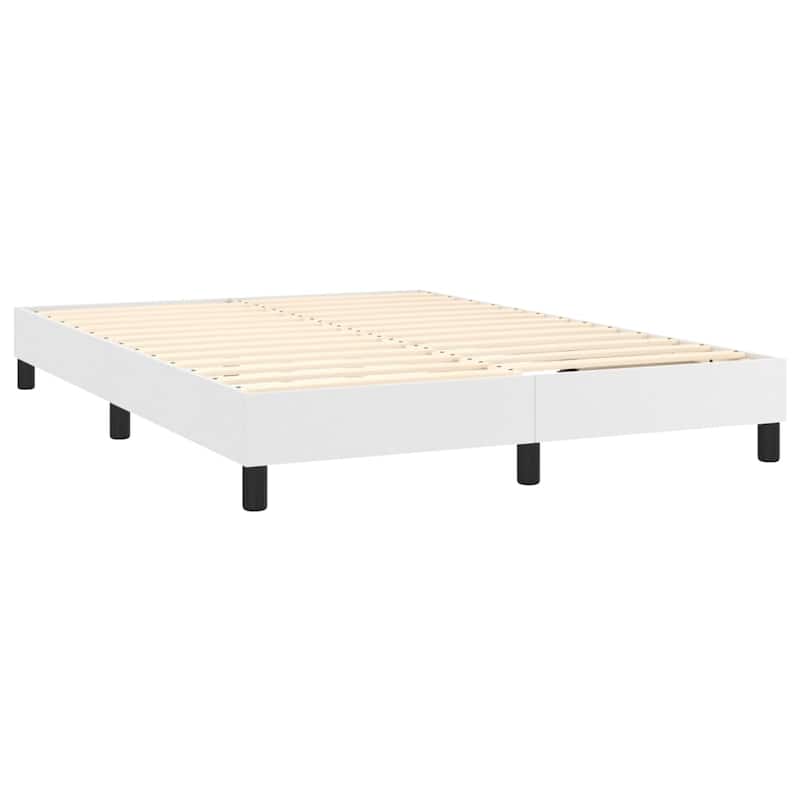 vidaXL Bed Frame Box Spring Bed Base with Mattress for Bedroom Faux Leather