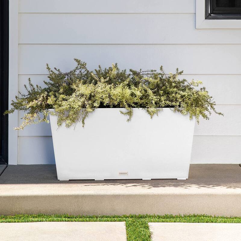 Pure Series Midori Planter - 16"H X 10"W X 31"L - White