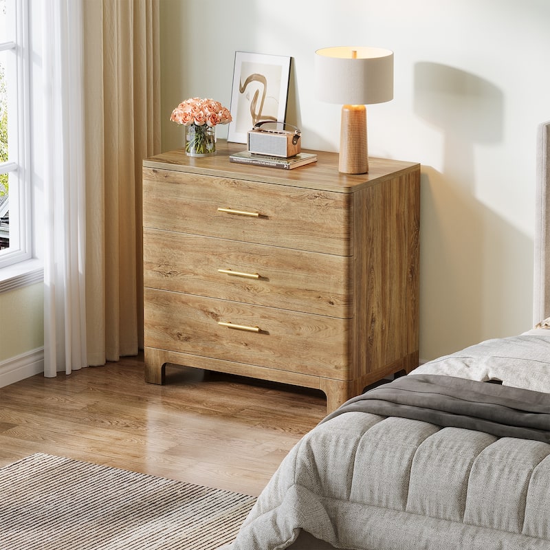 Oversized Nightstand, Wood Bedroom Storage Night Stand, Accent Side Table Bedside Cabinet