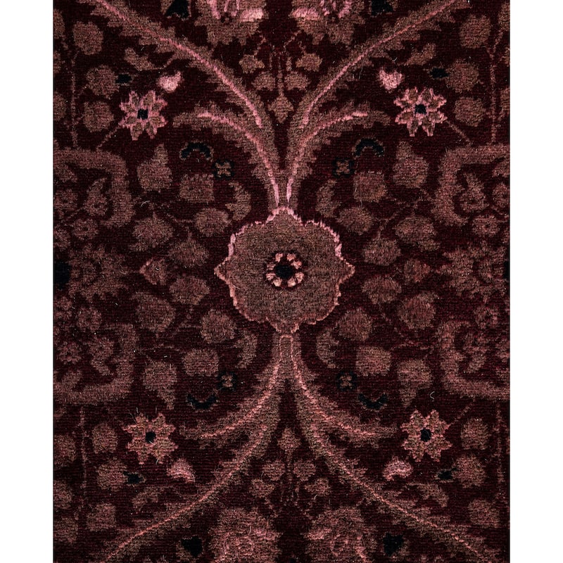 Overdyed One-of-a-Kind Hand-Knotted Area Rug - Red - 4' 1" x 6' 4"