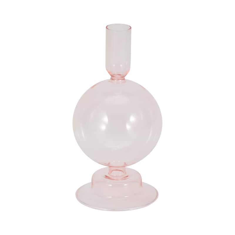 Sagebrook Home Glass Elegance - Illuminate Your Space with Unique Candle Holders - 4" x 4" x 7"