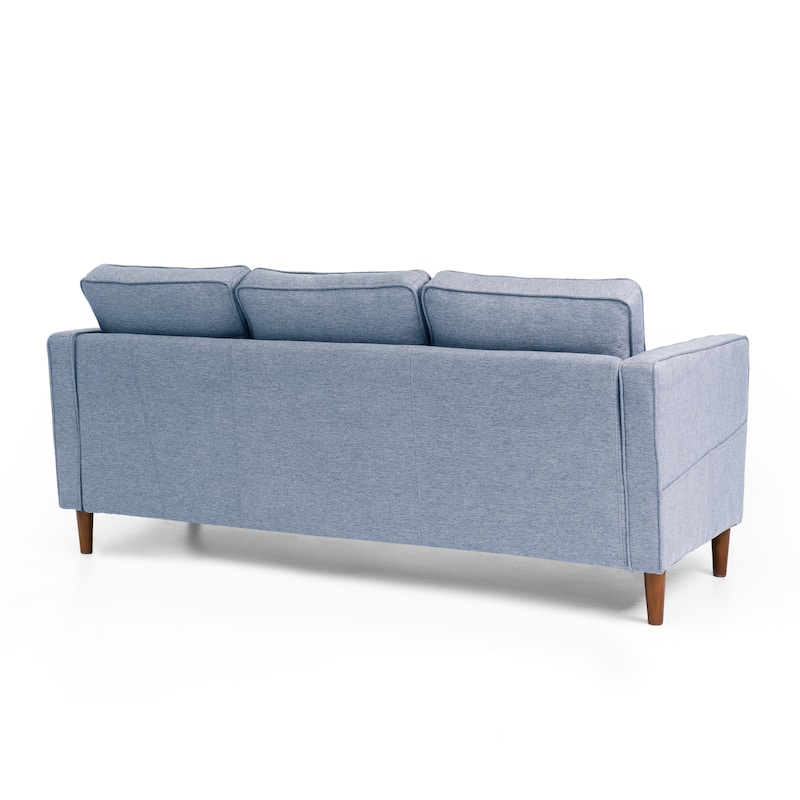 HANA Modern Linen Sofa w/ Arm Pockets by Crown Comfort