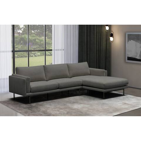 Abbyson Aurora 2 Piece Stain-Resistant Fabric Sectional