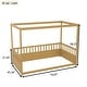 preview thumbnail 4 of 13, Twin Canopy Floor Bed with 21.45" Rails, Curtain Ready