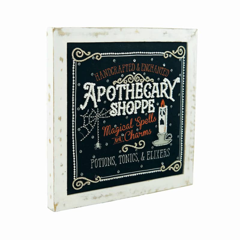 10.25" Halloween "Apothecary Shoppe" Decorative Shadow Box