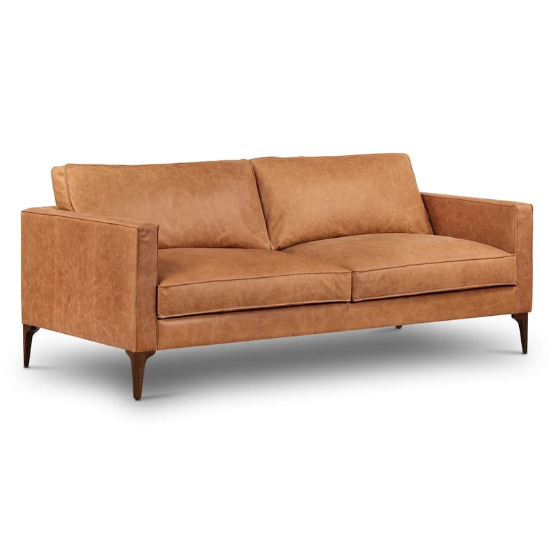 Poly & Bark Mateo 82.5" Sofa - Full Grain Genuine Italian Leather