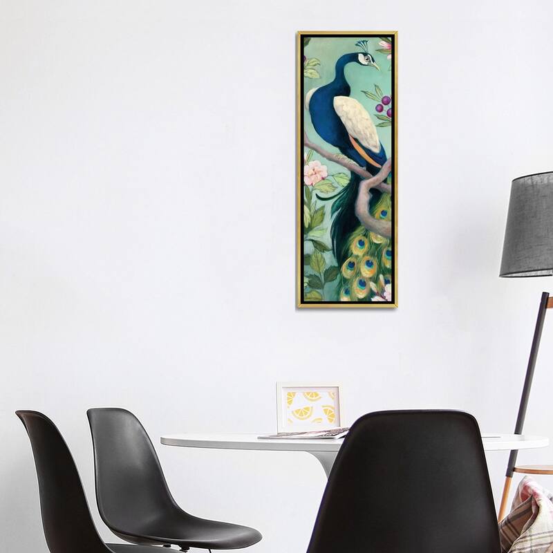 iCanvas "Pretty Peacock I" by Julia Purinton Framed Canvas Print