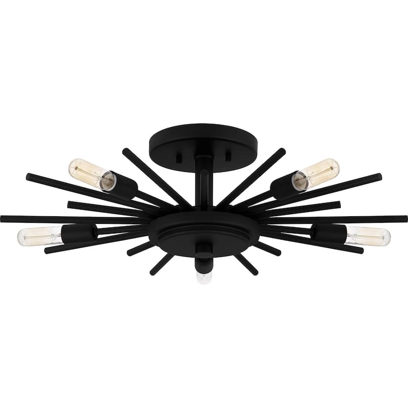 Quoizel Semi-Flush Mount 5-Light - Matte Black