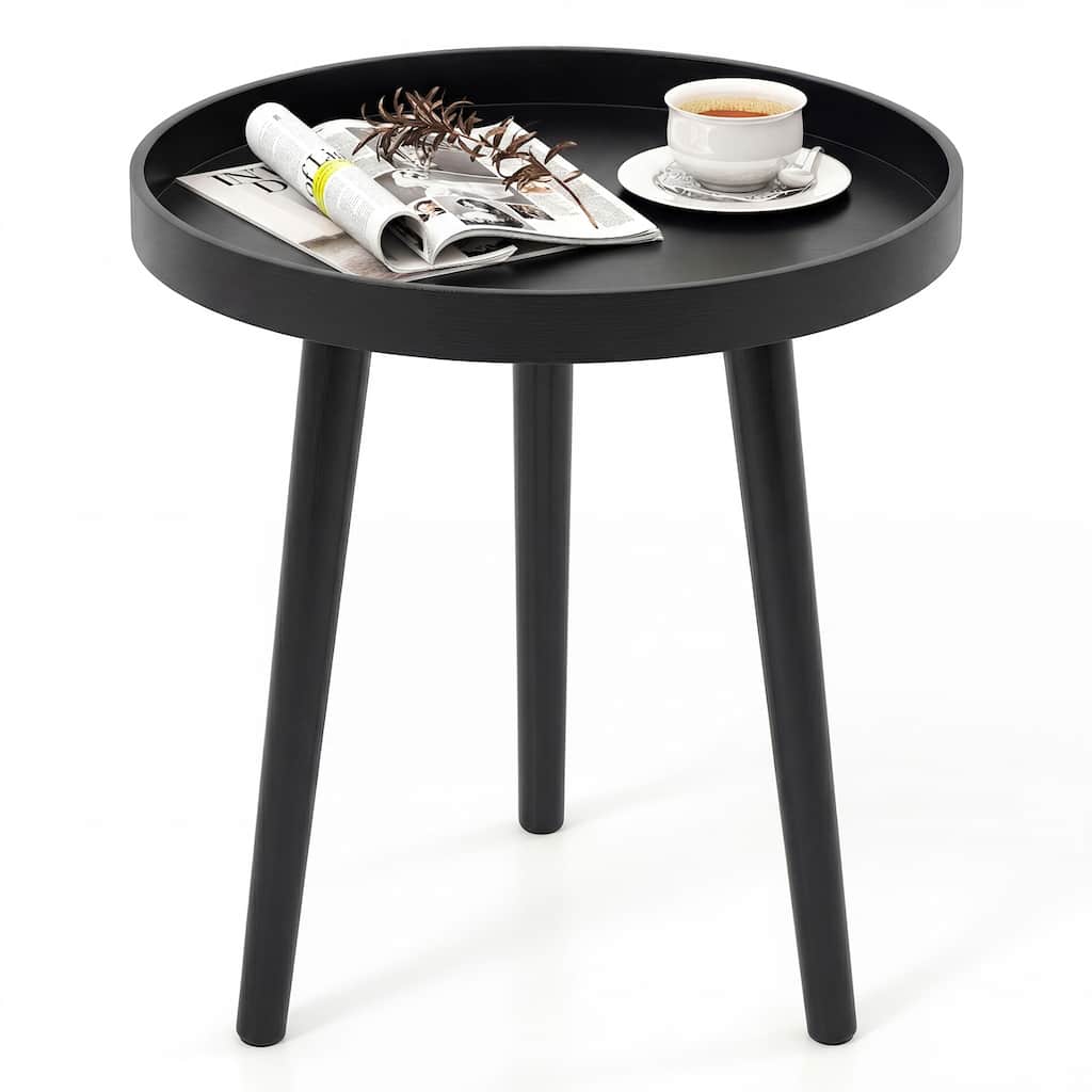 Gymax Round Side Table Sofa Coffee End Accent Table Nightstand Home