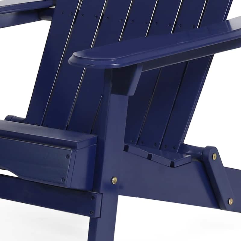 Hanlee Outdoor Rustic Acacia Wood Folding Adirondack Chair (Set of 2) by Christopher Knight Home