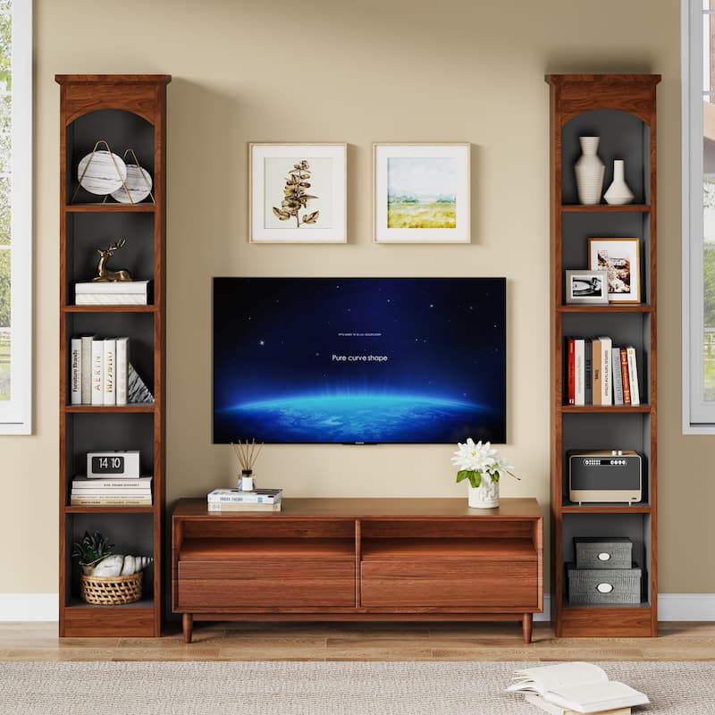 70.9 Inches 5-tier Tall Narrow Bookcase Cube Bookshelf with Storage