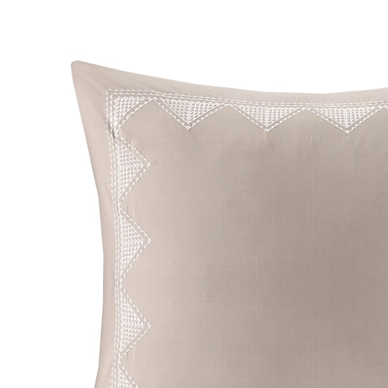 INK+IVY Isla Cotton Embroidered Euro Sham
