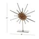 preview thumbnail 12 of 18, Boho Style Cordless Silver Metal and Agate Sculpture Table Clock 18 x 21