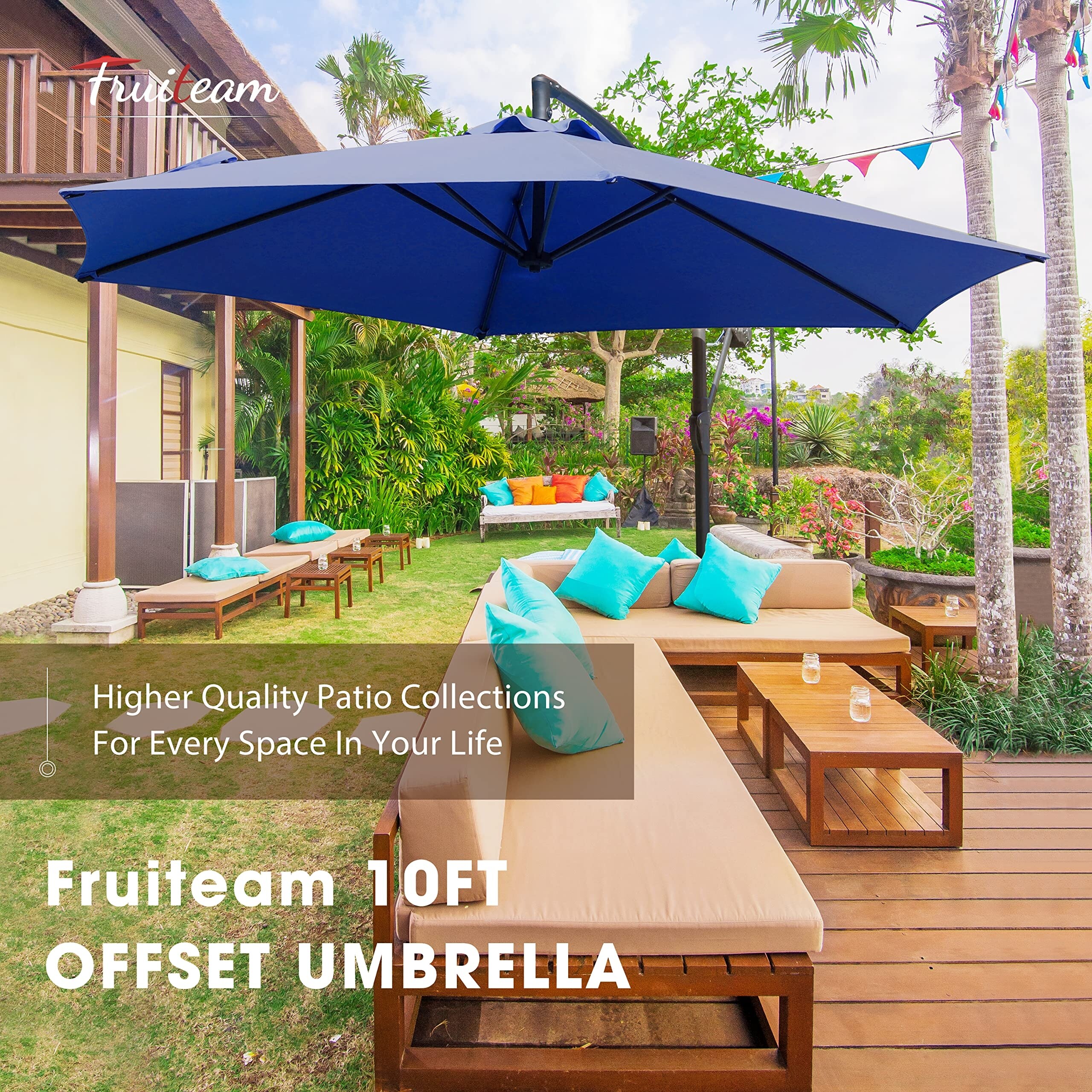 fruiteam 10ft patio offset umbrella Amazon.com : Umbrellas Cantilever Umbrella, Large Hanging Market Large with Crank, Waterproof UV Protection Outdoor Umbrella with Ventilation for Backyard/Garden : Patio, Lawn & Garden Must-have Styles of 2023 -
