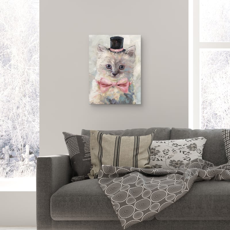 Top Hat Cats I Canvas Art Print