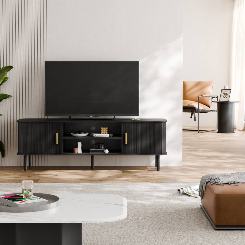 Tambour TV Stand Media Console for TVs Up to 55"