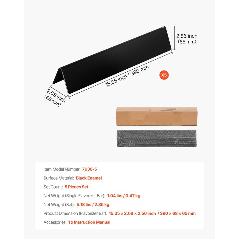 Grill Flavorizer Bars Replacement for Weber Spirit I II 300 Series