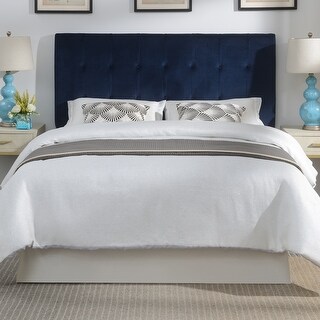 Copper Grove Roseau Navy Blue Velvet Queen Upholstered Headboard - Bed ...