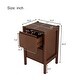 preview thumbnail 4 of 7, Solid Wood Bedside Table, 2 Drawer Mid Century Modern Nightstand with Storage for Bedroom, Living Room, Walnut