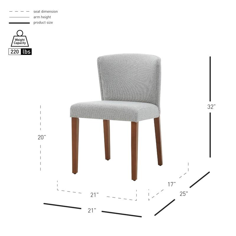 NPD Furniture Albie KD Fabric Dining Side Chair (Set of 2)
